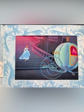 Disney Cinderella Lithograph (1) with Blue Pumpkin Carriage
